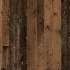 Kompakte Garderobe in Anthrazit & Altholz Optik - Vlatu