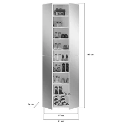 Kompakte Schrank Kombi 12-türig - Ejulia (dreiteilig)