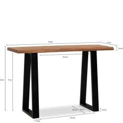 Kompakter Design-Schreibtisch 118x41 cm - Invedito