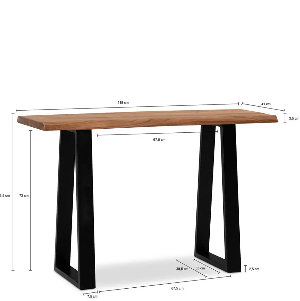 Kompakter Design-Schreibtisch 118x41 cm - Invedito