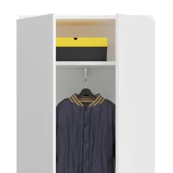 Kompakter Kleiderschrank 122x193x34 cm - Ejulia (zweiteilig)