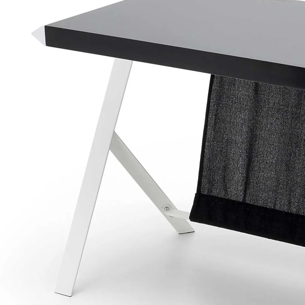 Kompakter Schreibtisch in Schwarz und Weiß - Tulcea