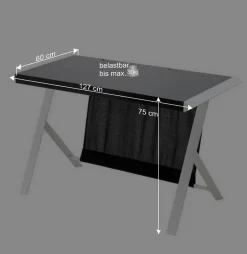 Kompakter Schreibtisch in Schwarz und Weiß - Tulcea