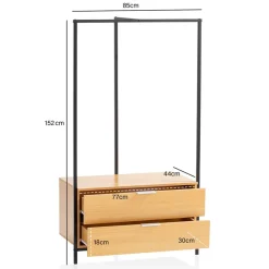 Kompaktgarderobe mit zwei Schubladen - Jannick