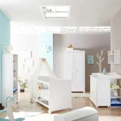 Komplett Babyzimmer Narcisso in Weiß (fünfteilig)