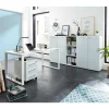 Komplette Büro Einrichtung in Weiß - Fidania (fünfteilig)