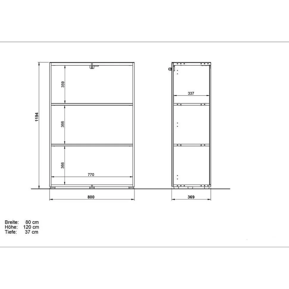 Komplette Büro Einrichtung in Weiß - Fidania (fünfteilig)