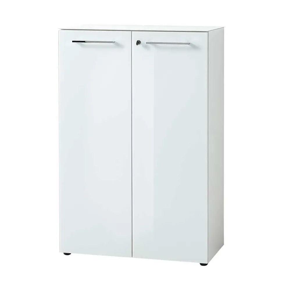 Komplette Büro Einrichtung in Weiß - Fidania (fünfteilig)