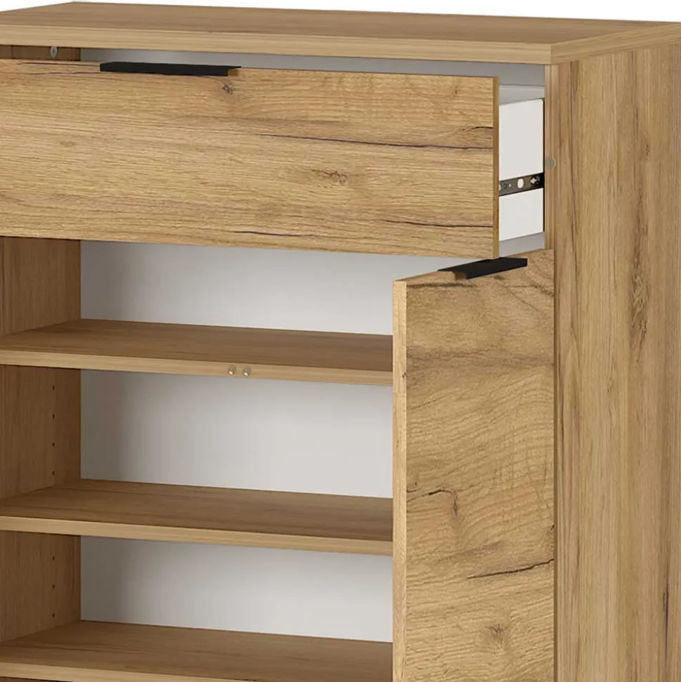 Komplette Flur Einrichtung in Holzoptik - Esdrusca (fünfteilig)