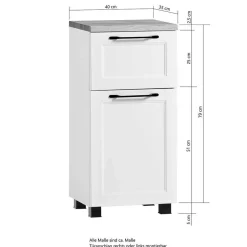 Kompletteinrichtung Bad Möbelset - Gyatso (fünfteilig)