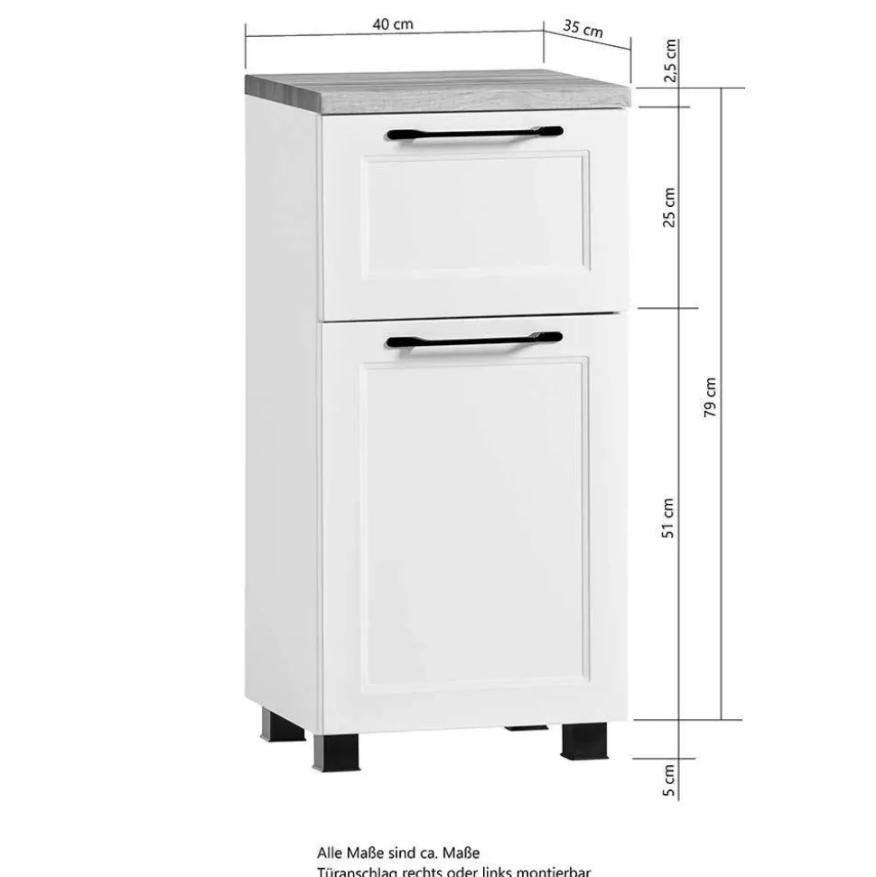 Kompletteinrichtung Bad Möbelset - Gyatso (fünfteilig)