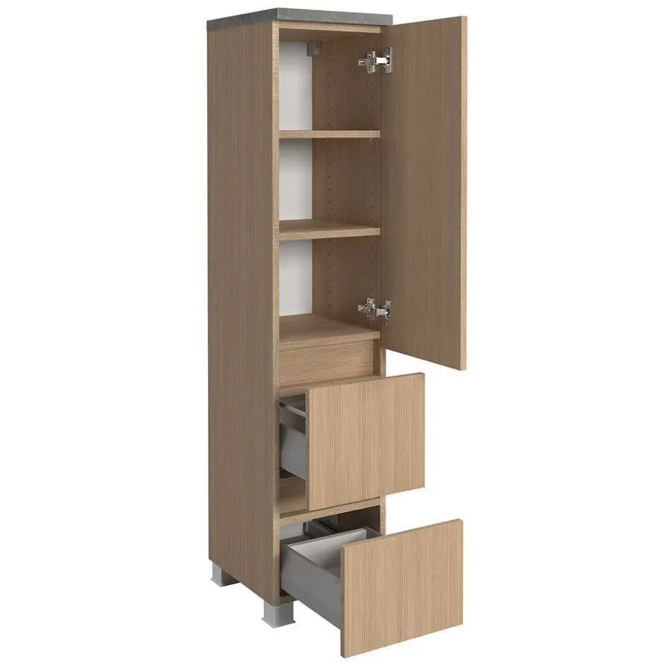 Kompletteinrichtung Badmöbel Set - Leitha (fünfteilig)