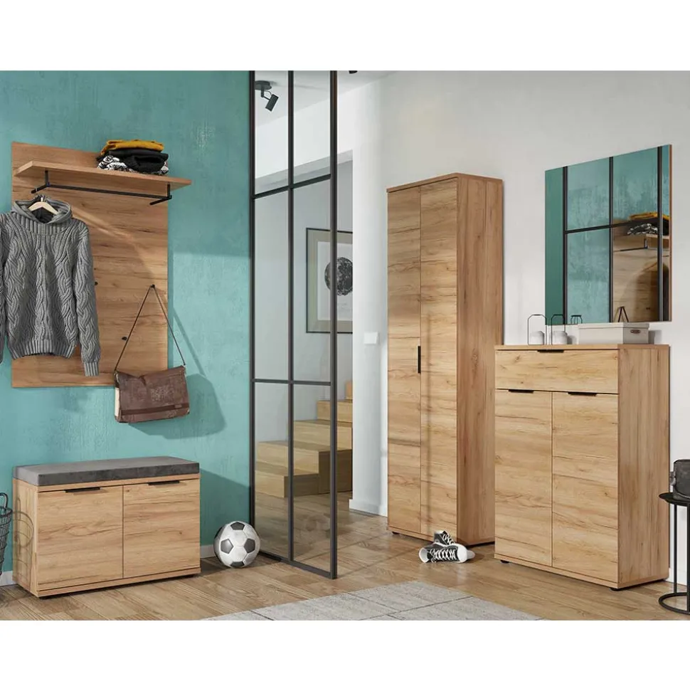 Komplettset Flurmöbel mit Schrank - Esdrusca (fünfteilig)