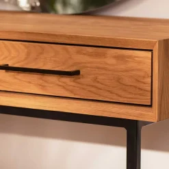 Konsolentisch aus Wildeiche & Metall - Kerfa