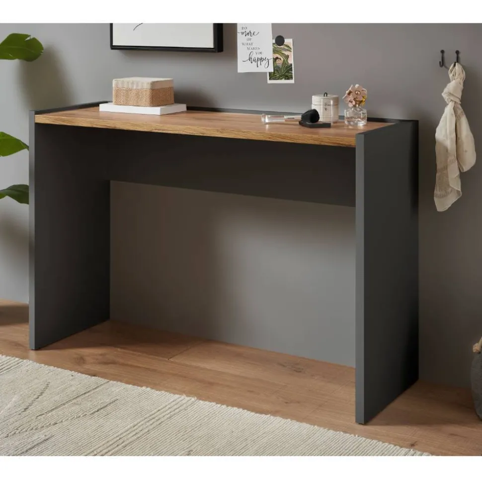 Konsolentisch in Anthrazit und Wildeiche Dekor - Ahilav
