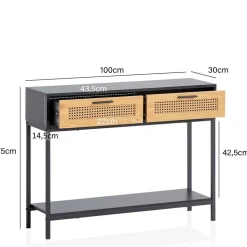 Konsolentisch in Natur und Schwarz - Around