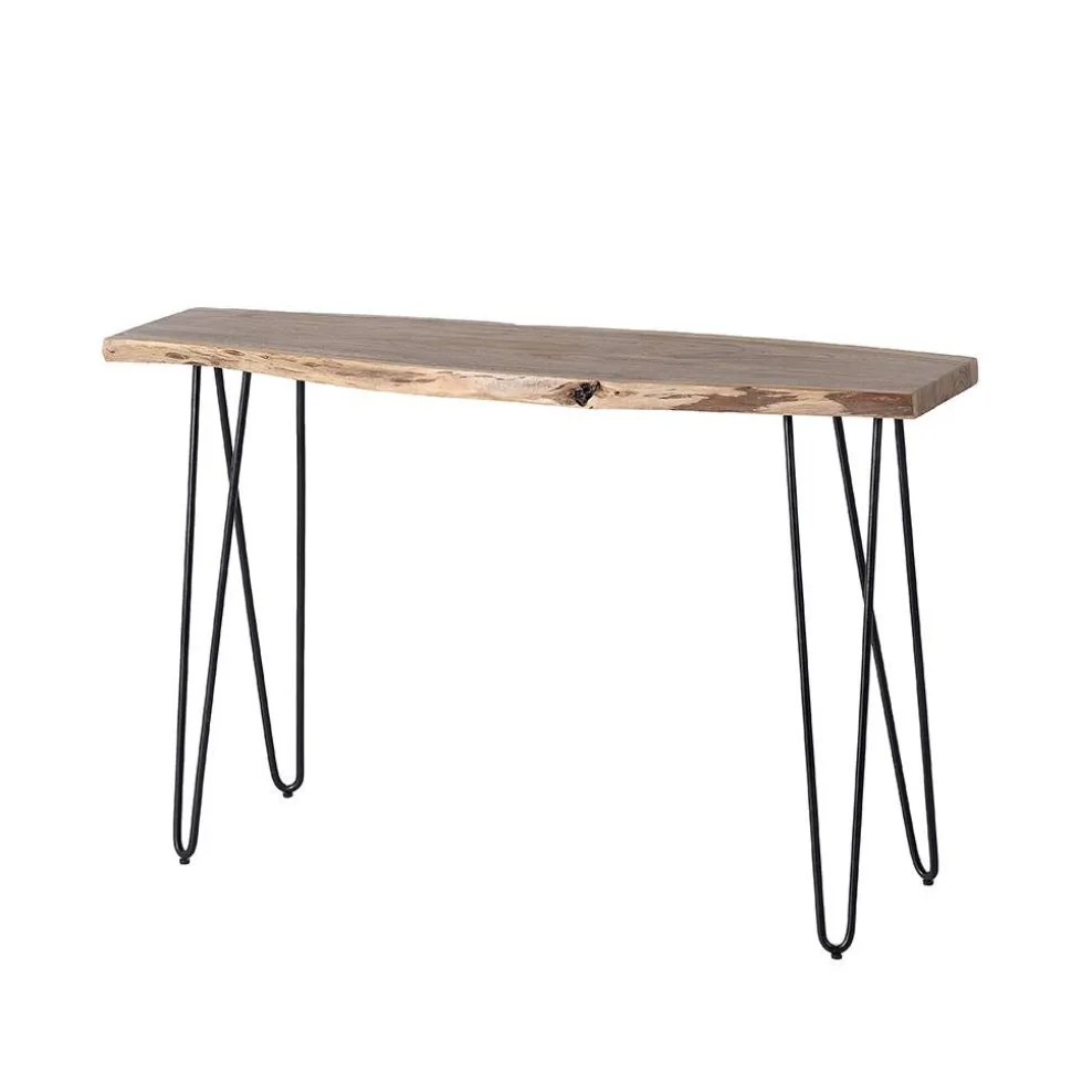 Konsolentisch mit Baumkante Holzplatte Akazie - Cornelys