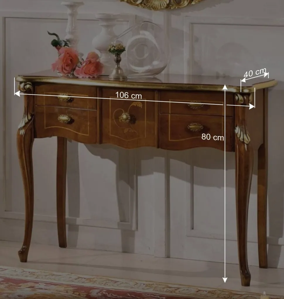 Konsolentisch mit fünf Schubladen - Carlenna