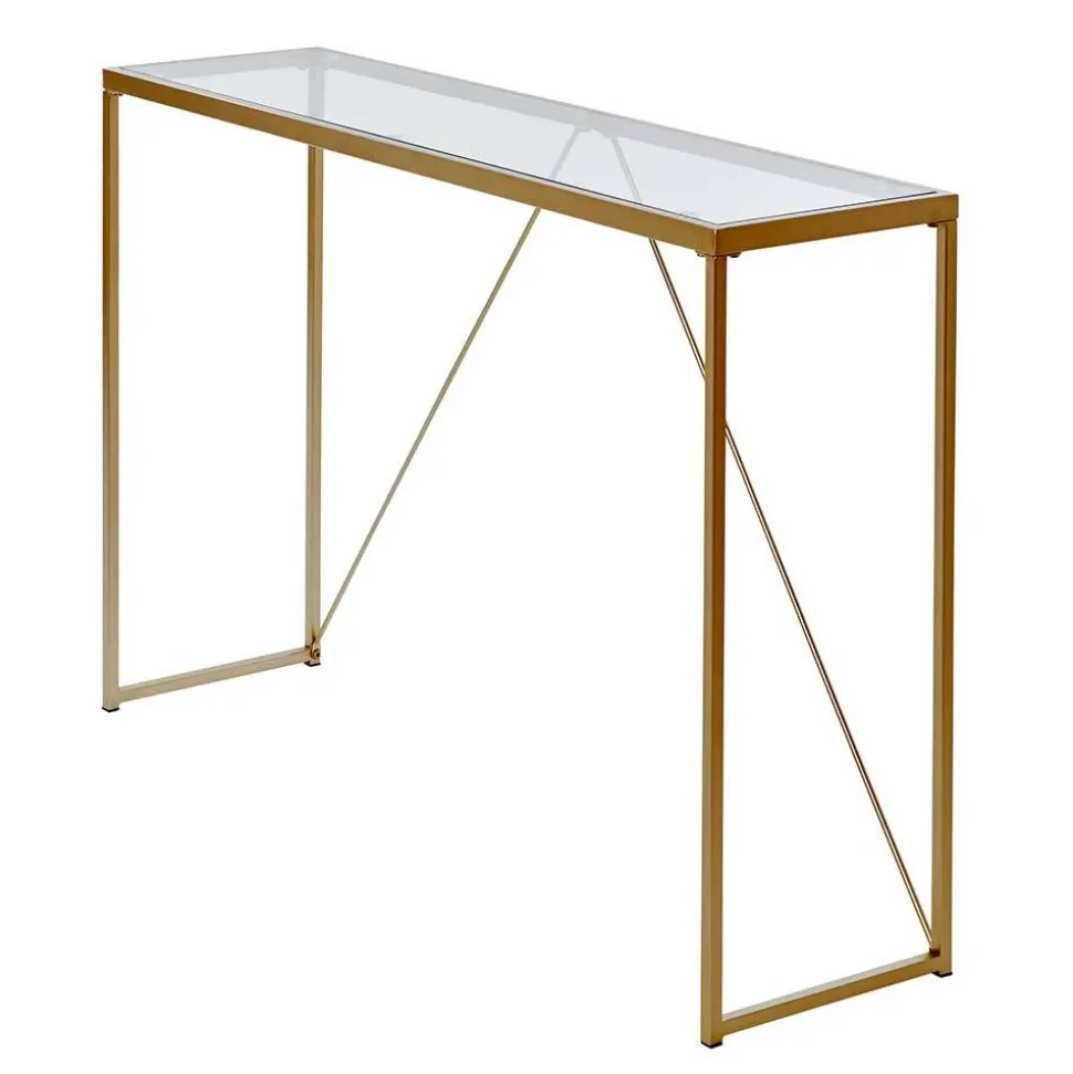 Konsolentisch mit Glasplatte und Bügelgestell - Area