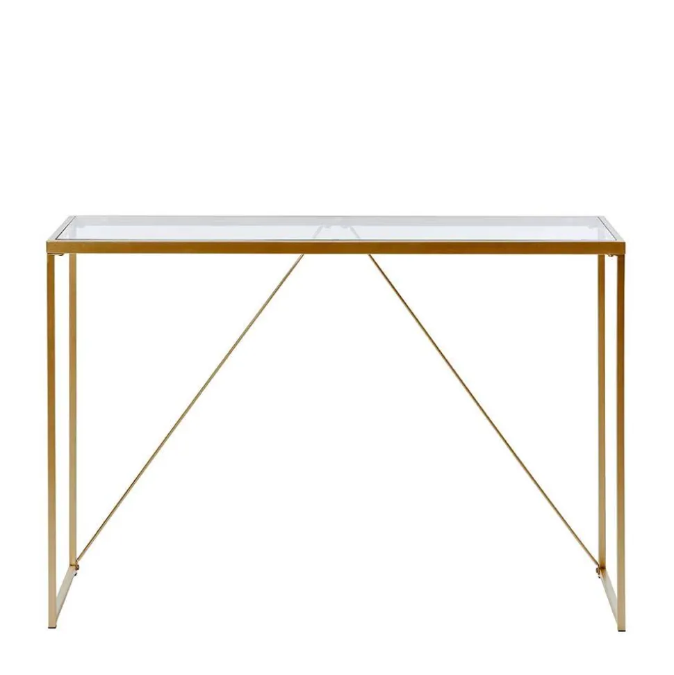 Konsolentisch mit Glasplatte und Bügelgestell - Area