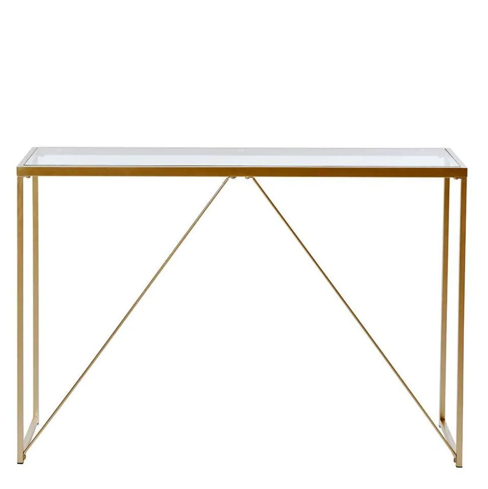 Konsolentisch mit Glasplatte und Bügelgestell - Area