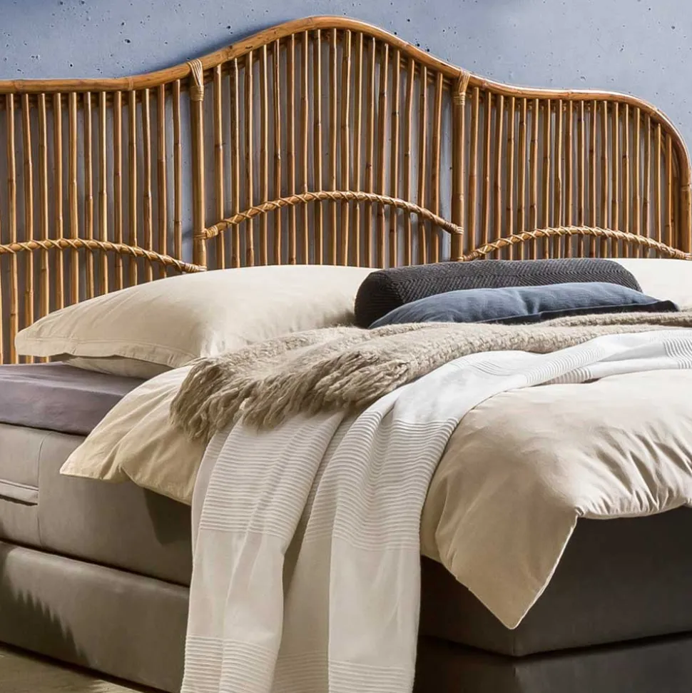 Kopfteil aus Rattan in Natur - Teako