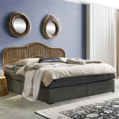 Kopfteil aus Rattan in Natur - Teako