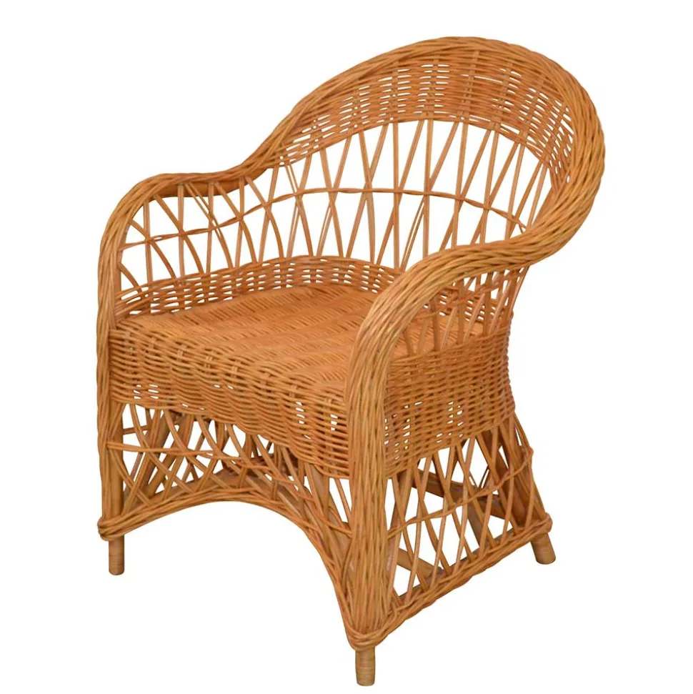 Korbsessel aus Rattan in Honigfarben - Uarte