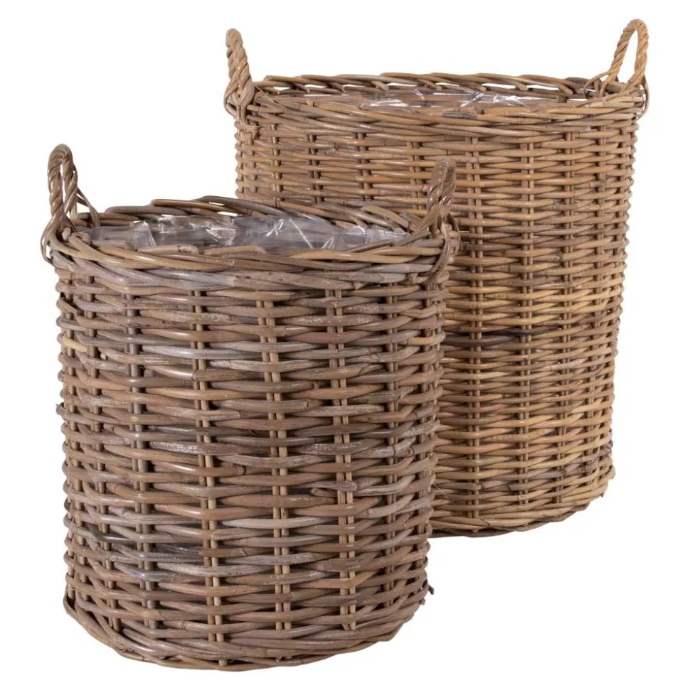 Kubu Rattan Körbe in Braun - Veracruz (zweiteilig)