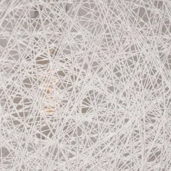 Kugelleuchte aus Flachs Gewebe in Weiß - Peso