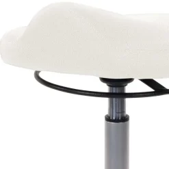 Kunstleder Arbeitshocker in Weiß - Calexia