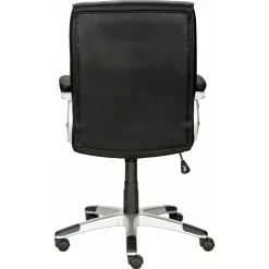 Kunstleder Bürosesseö in Schwarz & Chrom - Bicarion