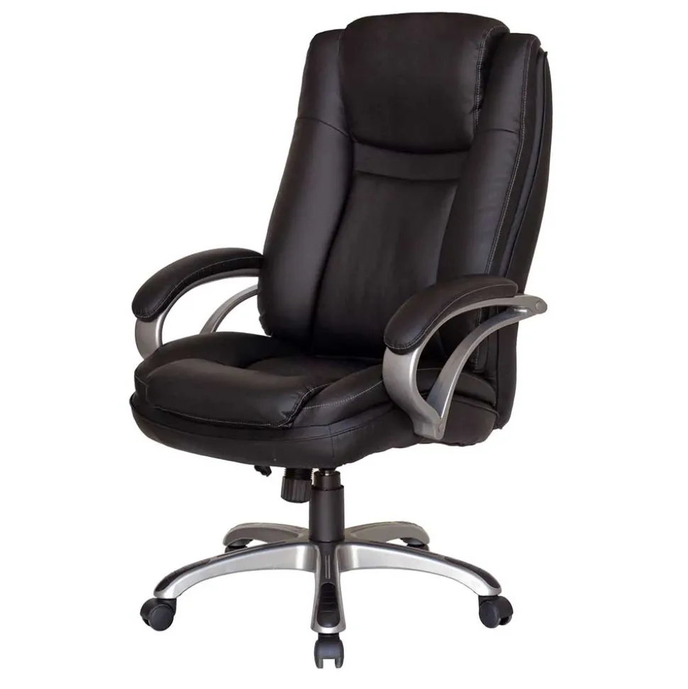 Kunstleder Chefsessel klassisch in Schwarz - Jarne