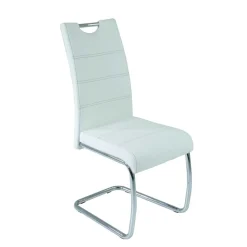 Kunstleder Esszimmer Stühle in Weiß - Mengiz (Set)