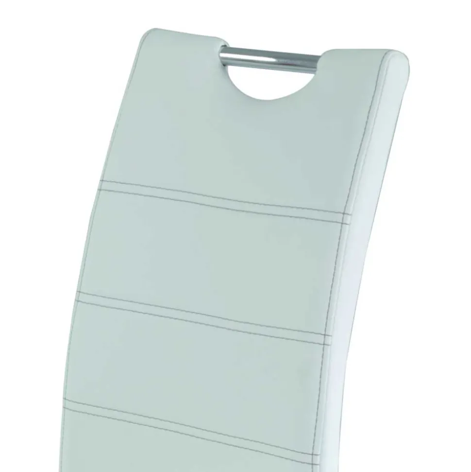 Kunstleder Esszimmer Stühle in Weiß - Mengiz (Set)