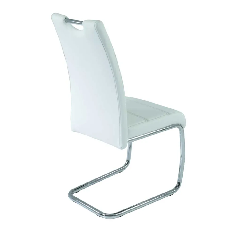 Kunstleder Esszimmer Stühle in Weiß - Mengiz (Set)