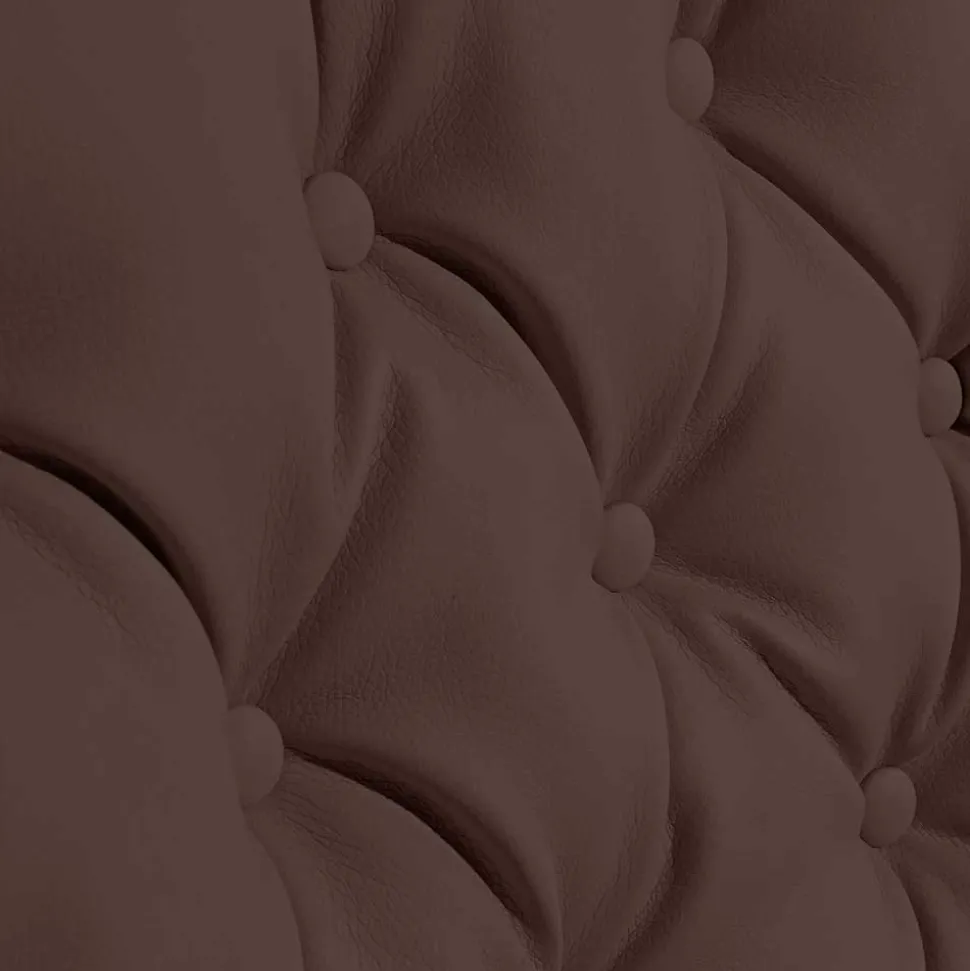 Kunstleder Ohrensessel in Braun - Ziller