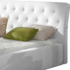 Kunstleder Polsterbett in Weiß - Compadro