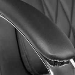 Kunstleder Schreibtischsessel in Schwarz - Elliot