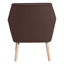 Kunstleder-Sessel in Braun und Buche Natur - Astina