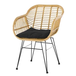 Kunstrattan Armlehnstuhl in Beige - Olessa (2er Set)