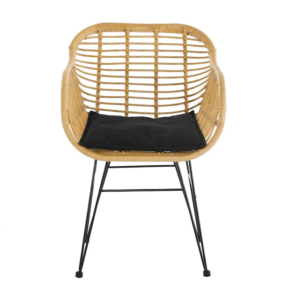 Kunstrattan Armlehnstuhl in Beige - Olessa (2er Set)