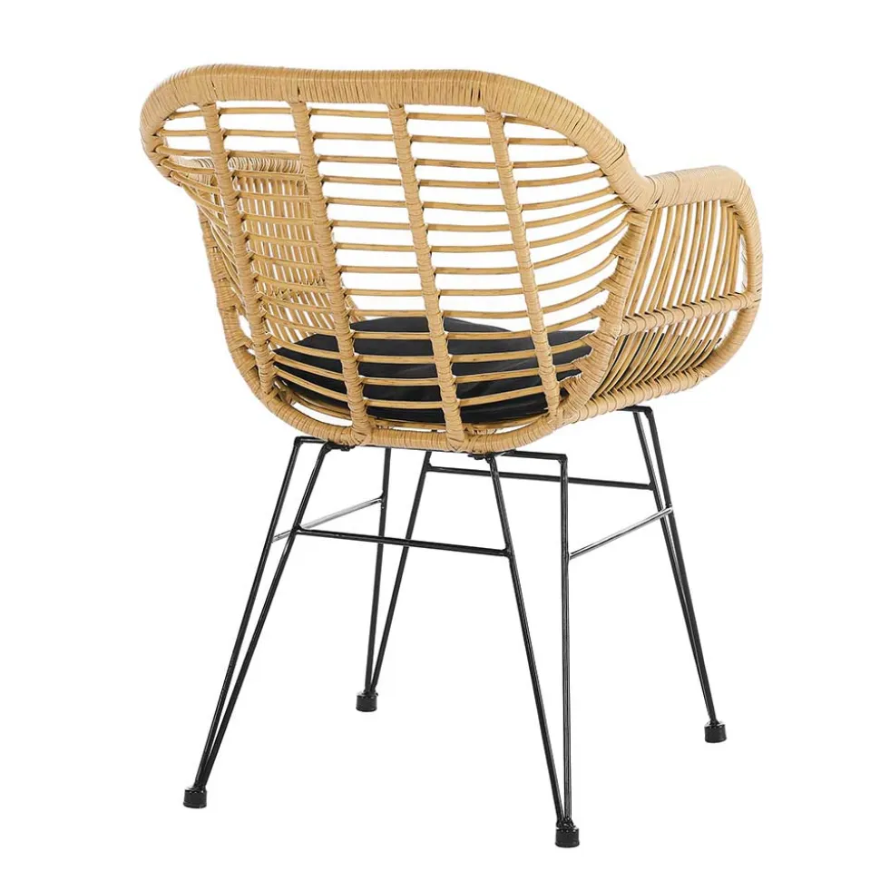 Kunstrattan Armlehnstuhl in Beige - Olessa (2er Set)