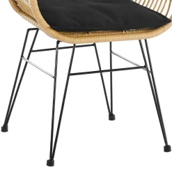 Kunstrattan Armlehnstuhl in Beige - Olessa (2er Set)