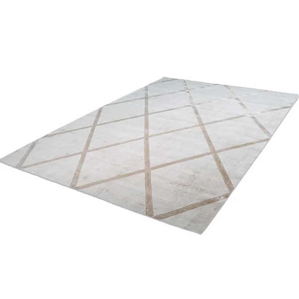 Kurzflor Teppich aus Viskose handgewebt - Clara