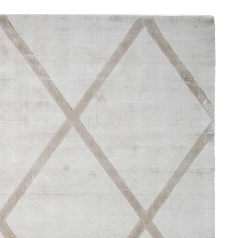 Kurzflor Teppich aus Viskose handgewebt - Clara