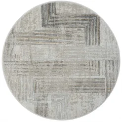 Kurzflor Teppich in Rund 120cm - Elixar