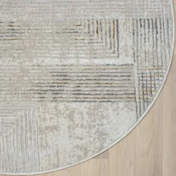 Kurzflor Teppich in Rund 120cm - Elixar