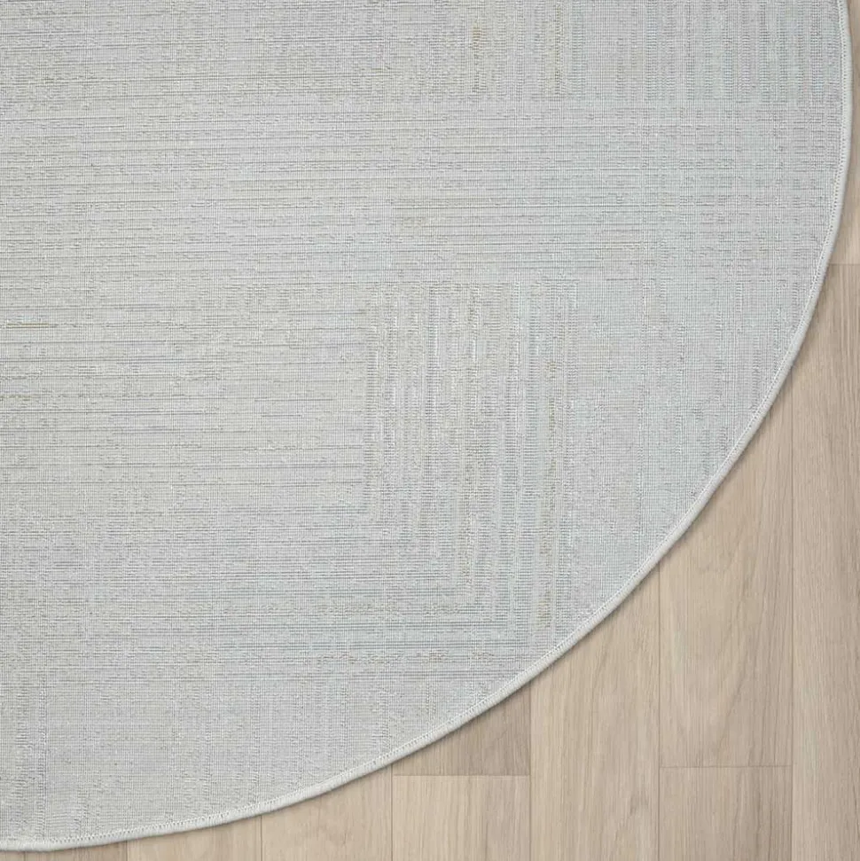 Kurzflor Teppich in Rund 120cm - Elixar