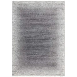 Kurzflor Teppich in Silbergrau - Atarina